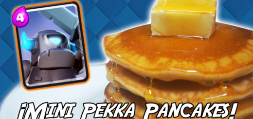 mini pekka pancakes tortitas americanas clash royale receta
